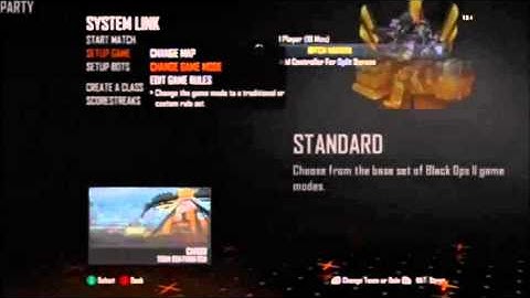 Black Ops 2 Main Menu (XBOX 360, PS3)