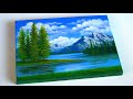 Peinture de paysage acrylique  facile pour les dbutants
