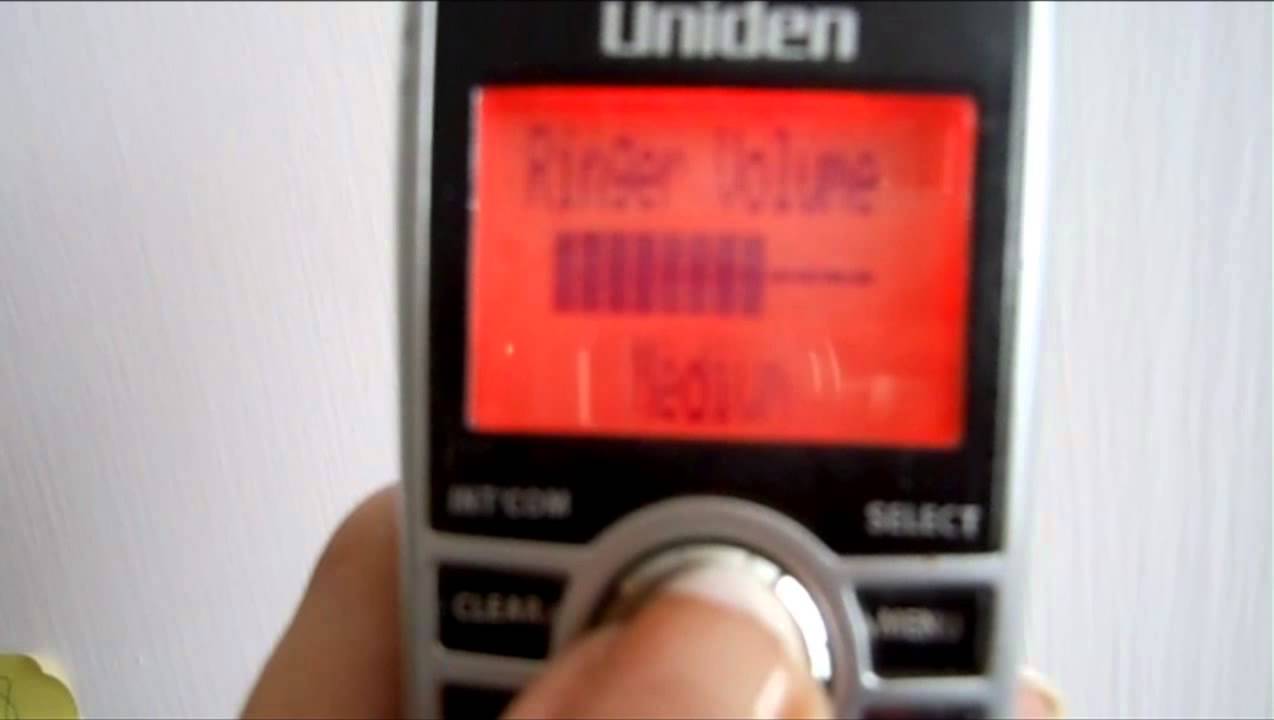 How To Turn The Ringer On And Off Uniden Cordless Phone Ringer Volume