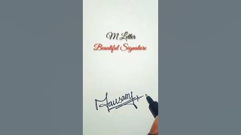 Beautiful Signature of Mausami ❤️ | M Letter Signature Style #signature #art #viral #shorts #trend