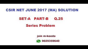 CSIR NET JUNE-2017 (MA) SET-A Q.25