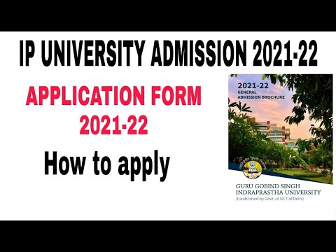 Ip University Application Form 21 22 Ip University Admission 21 How To Apply Youtube