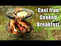 Woodland Breakfast Cooked on Raised Fire