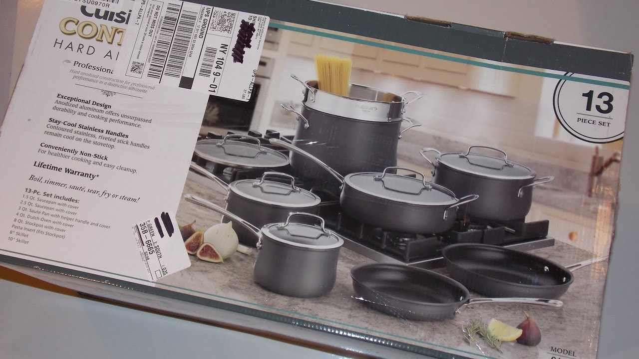 Cuisinart 13-Piece Hard Anodized Contour-Stainless-Steel Cookware Set