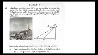 36. A lighthouse stands tall on a cliff by the sea, watching over ships that pass by. One day a ship