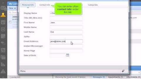 How to create contacts in SmarterMail