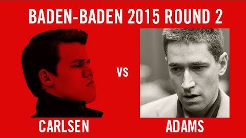 Grenke Chess Classic 2015 Round 2 Magnus Carlsen vs Michael Adams