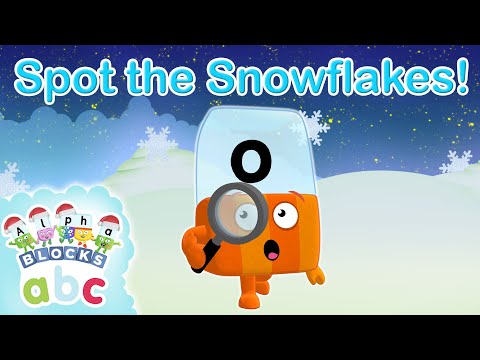 ⁣@officialalphablocks  - Spot the Snowflakes ❄️ | Hide and Seek | Phonics | Learn to Spell
