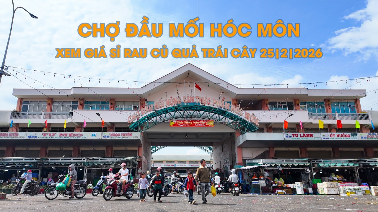 Chợ đầu Mối Hóc Môn giá sỉ rau củ quả và trái cây 25|2 dưa leo 7k khổ qua 10k