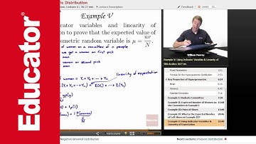 "Hypergeometric Distribution" | Probability with Educator.com