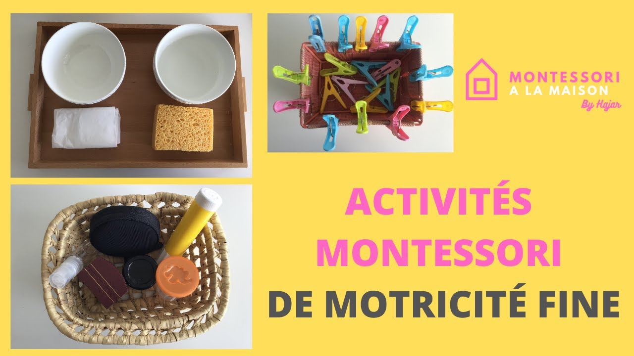 3 Activités de Motricité Fine Montessori pour les petits de 2 à 4 ans