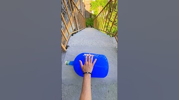 🔥Crushing On Stairs Breaking  Glass Bottles ⚠️  #asmr  💙