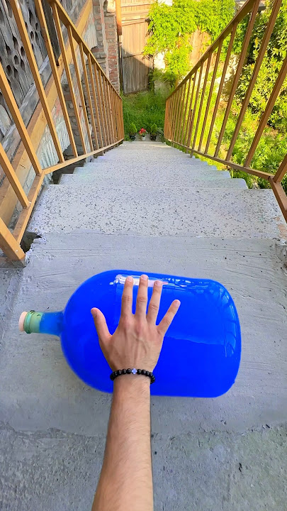 🔥Crushing On Stairs Breaking  Glass Bottles ⚠️  #asmr  💙