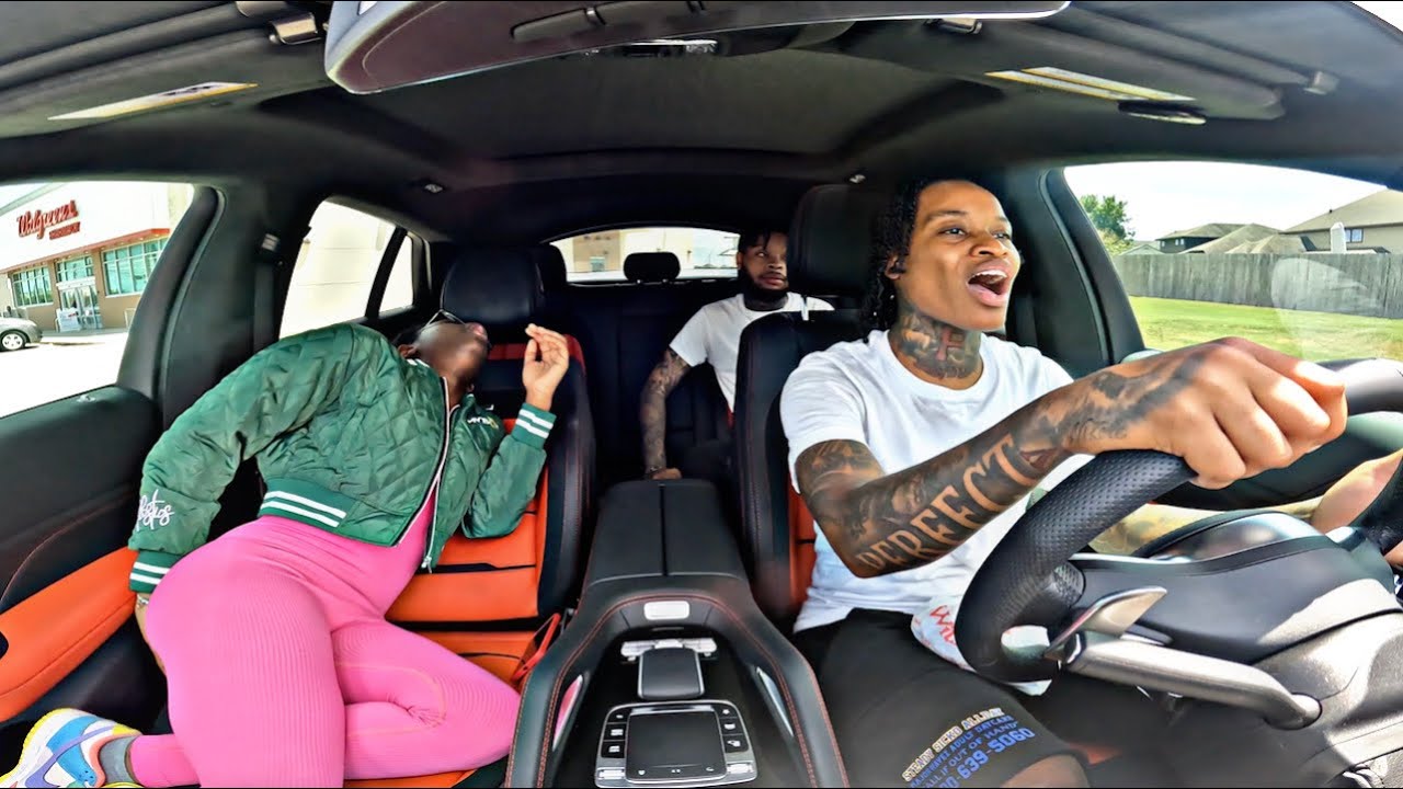 Upset Stomach Prank On Amar and Jaz! *She snatched me out the car!*