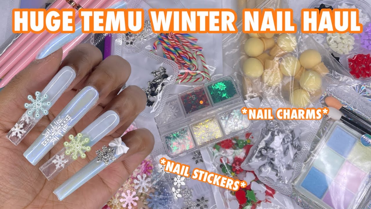 HUGE TEMU Nail Haul, Trendy Nail Charms & Rhinestones