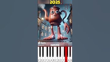 Italian Brainrot Memes 2025 vs 3025 #shorts (@TimeRealm) - Octave Piano Tutorial