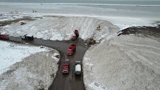 Massive snow pile in Buffalo following blizzard in 2022