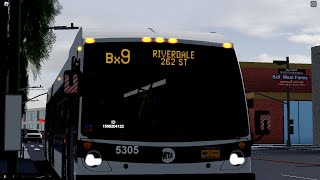 Bx9 from West Farms to Riverdale 262 St (Roblox)