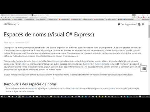Introduction à C# - 003 - Les NameSpaces