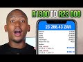 How to flip r1000 to r23000 in a day trading us30  market breakdown  wit.rawal