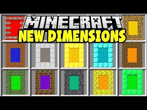 Minecraft NEW PORTALS MOD | DIAMOND DIMENSION, DIRT DIMENSION, TNT DIMENSION & MORE!!