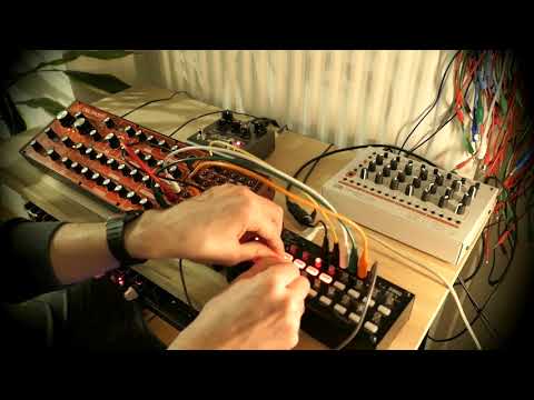 Behringer Neutron and Korg SQ1 swing / polyrhythmic patch