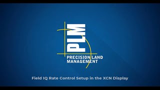 Field IQ Rate Control Setup in the XCN Display