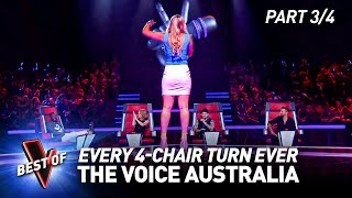 Every 4-CHAIR TURN Blind Audition on The Voice Australia | Part 3\/4