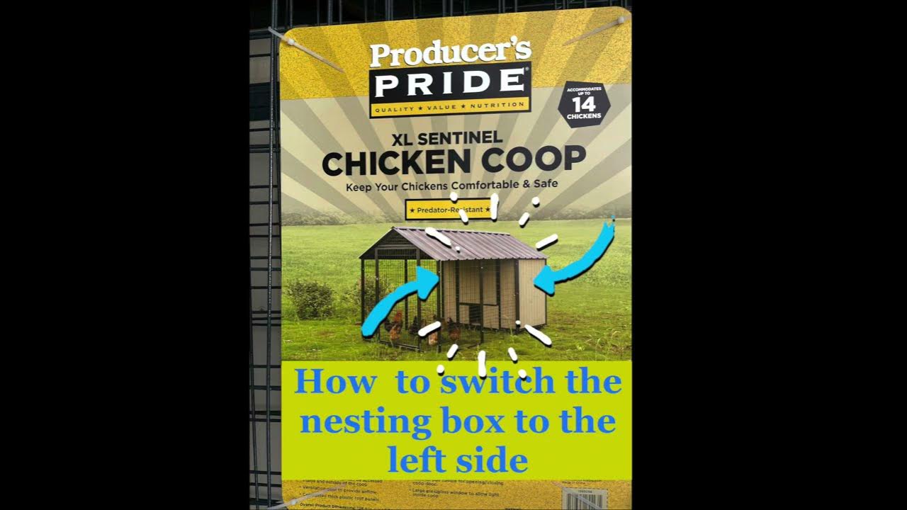 How to Switch the nesting box to the left side, Producer’s Pride