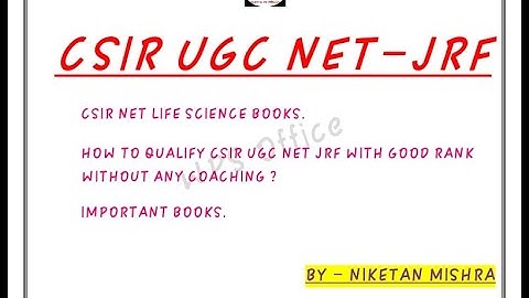 #CSIR NET life Science Books | How to qualify #CSIR NET JRF with good rank? Important books........