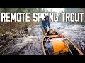 Six day remote spring trout fishing adventure  portaging camping  canoeing in interior algonquin