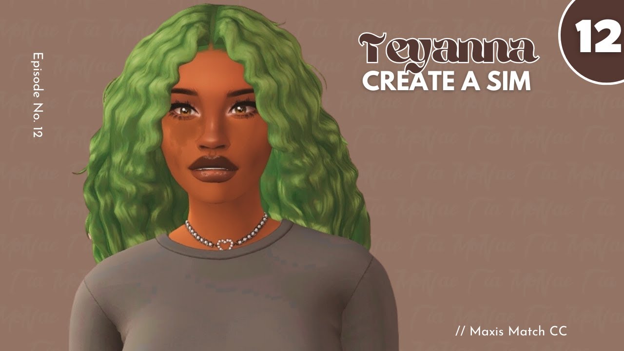THE SIMS 4 | Create A Sim - Teyanna 🦋 + FULL CC Folder - YouTube