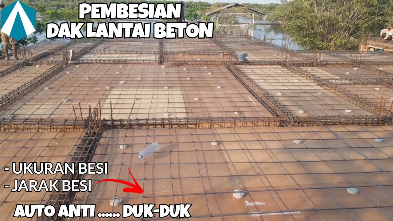 Ukuran besi dak lantai beton rumah tinggal 2 lantai || slab ...