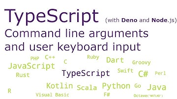TypeScript (with Deno and Node.js) - Command line arguments and user keyboard input