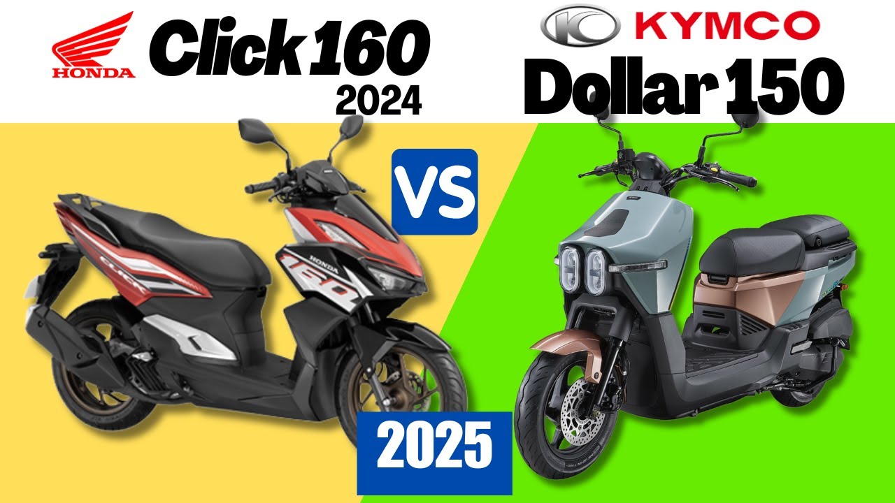 Honda Click 160 vs Kymco Dollar 150 | Side by Side Comparison | Specs & Price | 2025