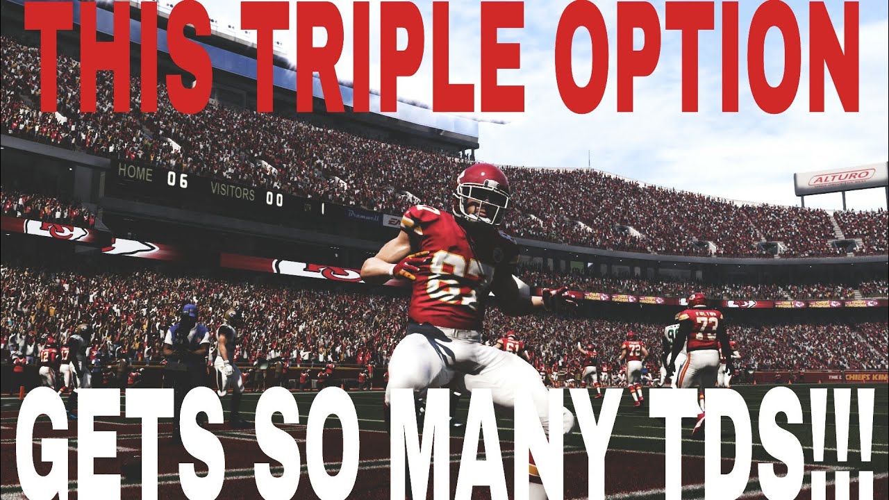 insane triple option play for easy one play td s madden 17 money