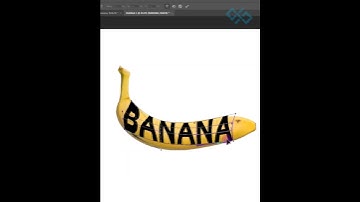 Creating Typography Effect on Banana in Adobe Photoshop | Tutorial #shorts #TypographyEffect #viral
