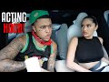 ACTING "HOOD" TO SEE HOW MY GIRLFRIEND REACTS.. **HILARIOUS**