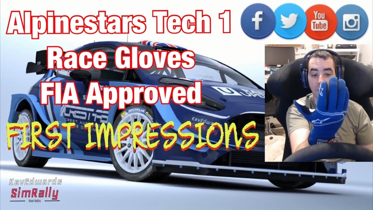 Alpinestars Tech 1 Race Gloves FIA Approved 