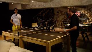 Richard Ayoade \& Lee Mack play ping pong EXCLUSIVE SCENE - Travel Man: 48hrs in Brussels...