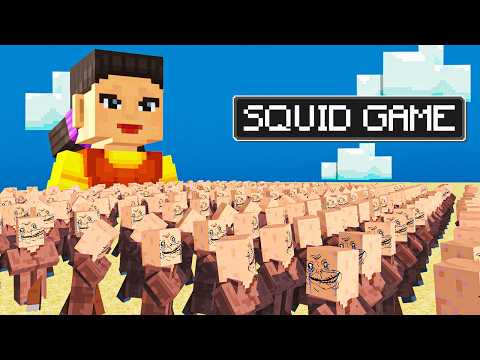 Can 456 Villagers Survive Squid Game in Minecraft? [FULL MOVIE]
