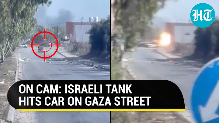 Tank Israel Tembak Langsung Mobil Palestina di Jalan Gaza | Video Viral