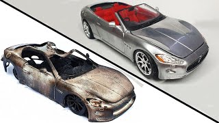 Restoration Burned Maserati GranTurismo Model Car