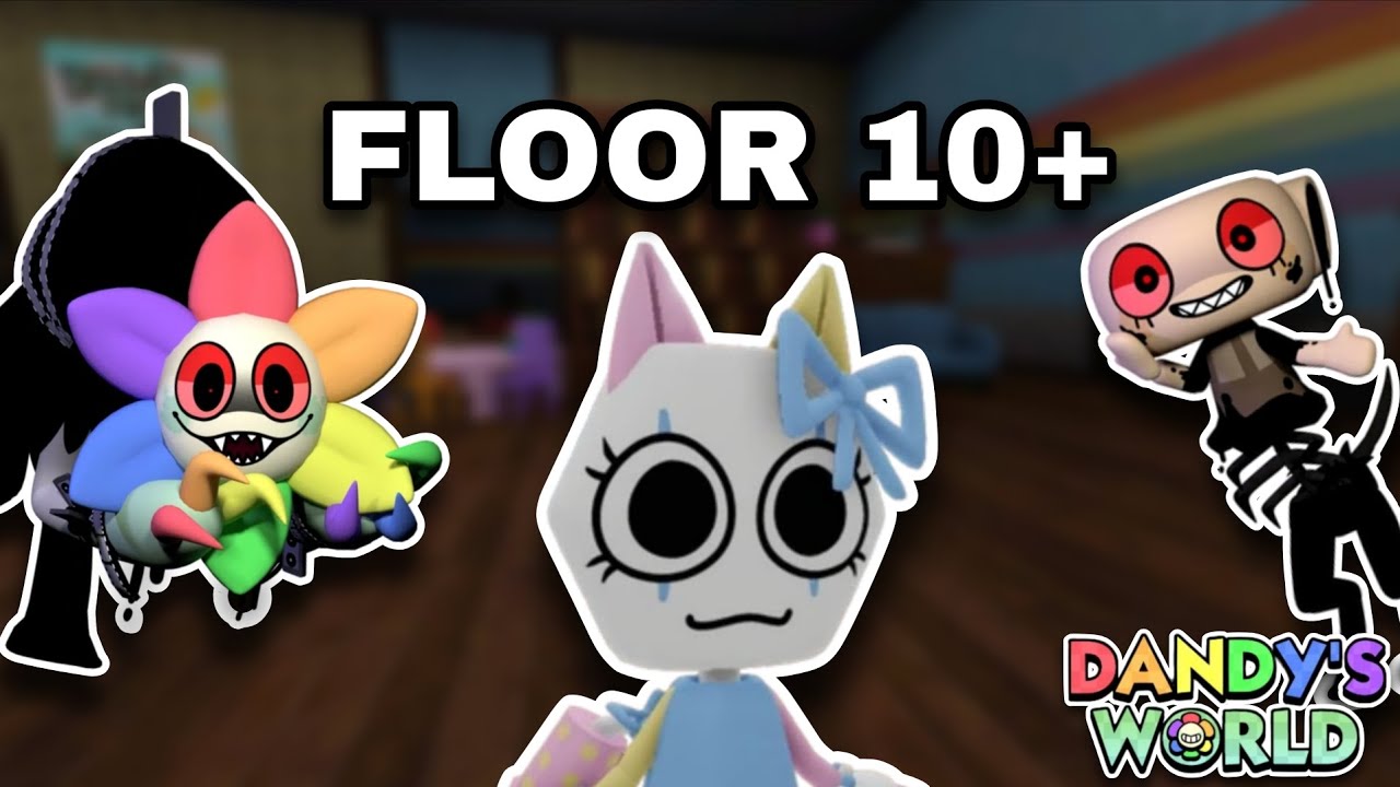 RUN FLOOR 10+ (foi ate onde deu kkkk) | Roblox Dandy's world 