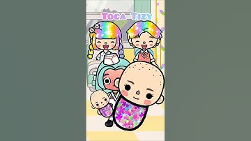 Birth of normal and giant twins🥵😍💕 #tocaboca #tocalifeworld #shorts #fyp