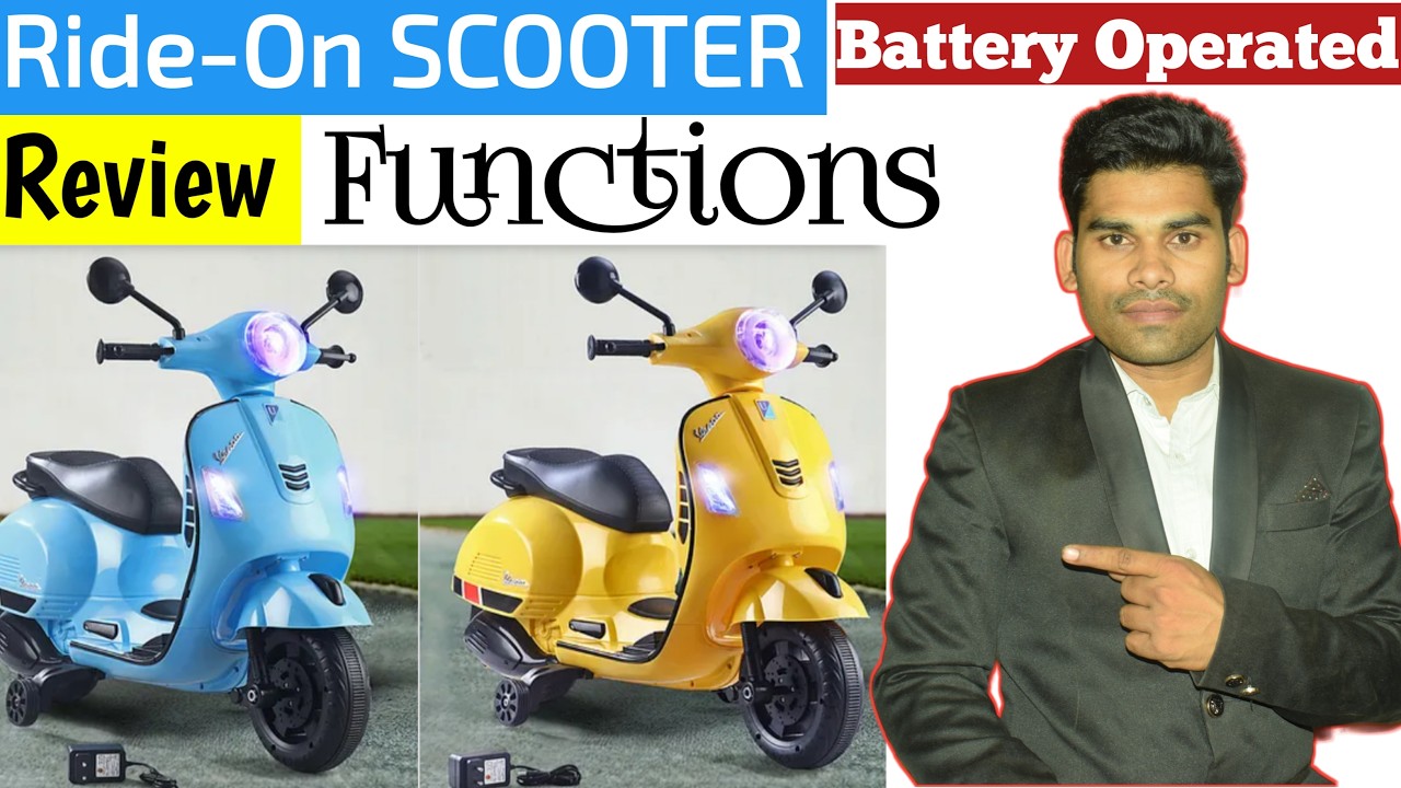 Ride on Scooter Battery Operated Review/Demostration Fab N Funky Battery Operated Scooter Review