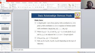 Digital Image Processing : Basic Relationships among Pixels