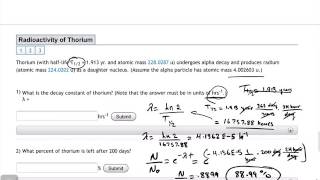 Radioactivity of thorium FlipItPhysics solution
