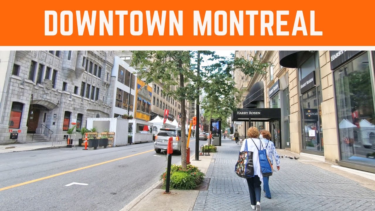 Virtual Tour of Downtown Montreal  Peel Street 