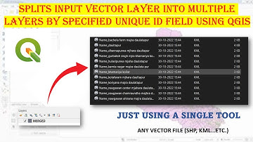 SPLIT INPUT VECTOR LAYER INTO MULTIPLE LAYER USING SPECIFIED UNIQUE ID IN QGIS | QGIS TUTORIAL